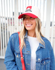 Gameday Tailgate Club - Red Vintage Trucker Hat KenzKustomz