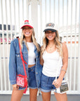 Gameday Tailgate Club - Red Vintage Trucker Hat KenzKustomz
