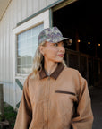 He's Hunting - Camo Vintage Trucker Hat