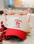 All I Want for Christmas is Cocktails - Red Vintage Trucker Hat KenzKustomz