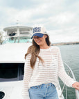 Sunday Funday - Navy Vintage Trucker Hat