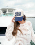 Sunday Funday - Navy Vintage Trucker Hat