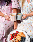 Pink Coffee - Short Sleeve + Pant Pajama Set