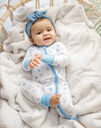 Ditsy Blue Floral Zippy
