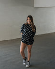 Women's Bamboo Short Set | B&W Polka Dot forever french baby