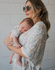 Women's Bamboo Crop Tee Lounge Set | Woodland forever french baby