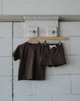 Child Short Set | Espresso forever french baby