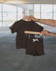 Child Short Set | Espresso forever french baby