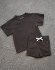 Child Short Set | Espresso forever french baby