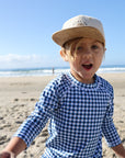 Child Rash Guard | Blue Gingham