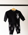 Child Sweat Set | Midnight Skelly forever french baby