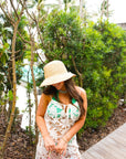 Raffia Bucket Hat with Charms