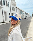 Booked and Busy - Royal Blue Vintage Trucker Hat KenzKustomz