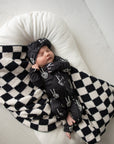 PRE- ORDER ships October 9th |Bamboo Zip Pajamas | Midnight Skelly forever french baby