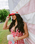 Kiss me I'm American - Red Vintage Trucker Hat