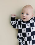Bubble Romper | Charcoal Bolts