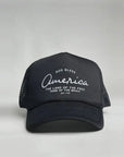 God Bless America - Land of the Free Trucker Hat Saved by Grace Co.
