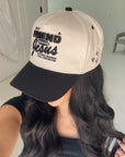 Friend in Jesus - Black Vintage Trucker Hat KenzKustomz