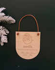 Santa, Please Stop Here Custom Door Sign