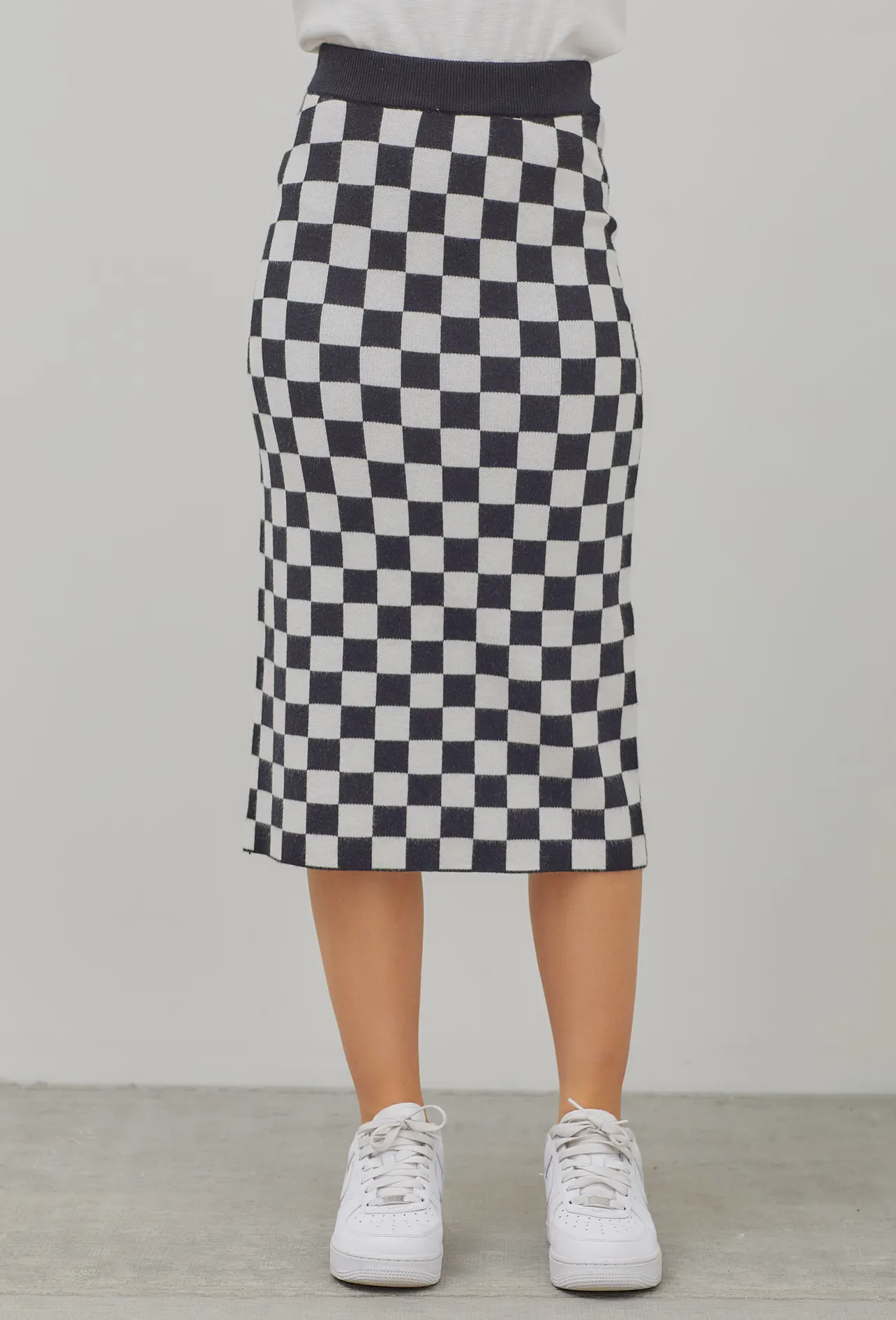 Checkered Midi Skirt - Final Sale