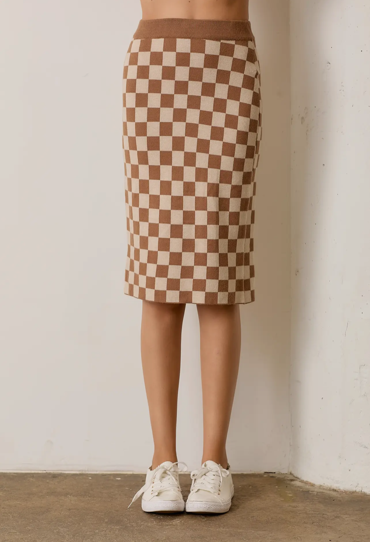 Checkered Midi Skirt - Final Sale