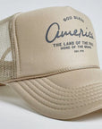 God Bless America - Land of the Free Trucker Hat