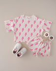 Shorts Set | Pink Bolts
