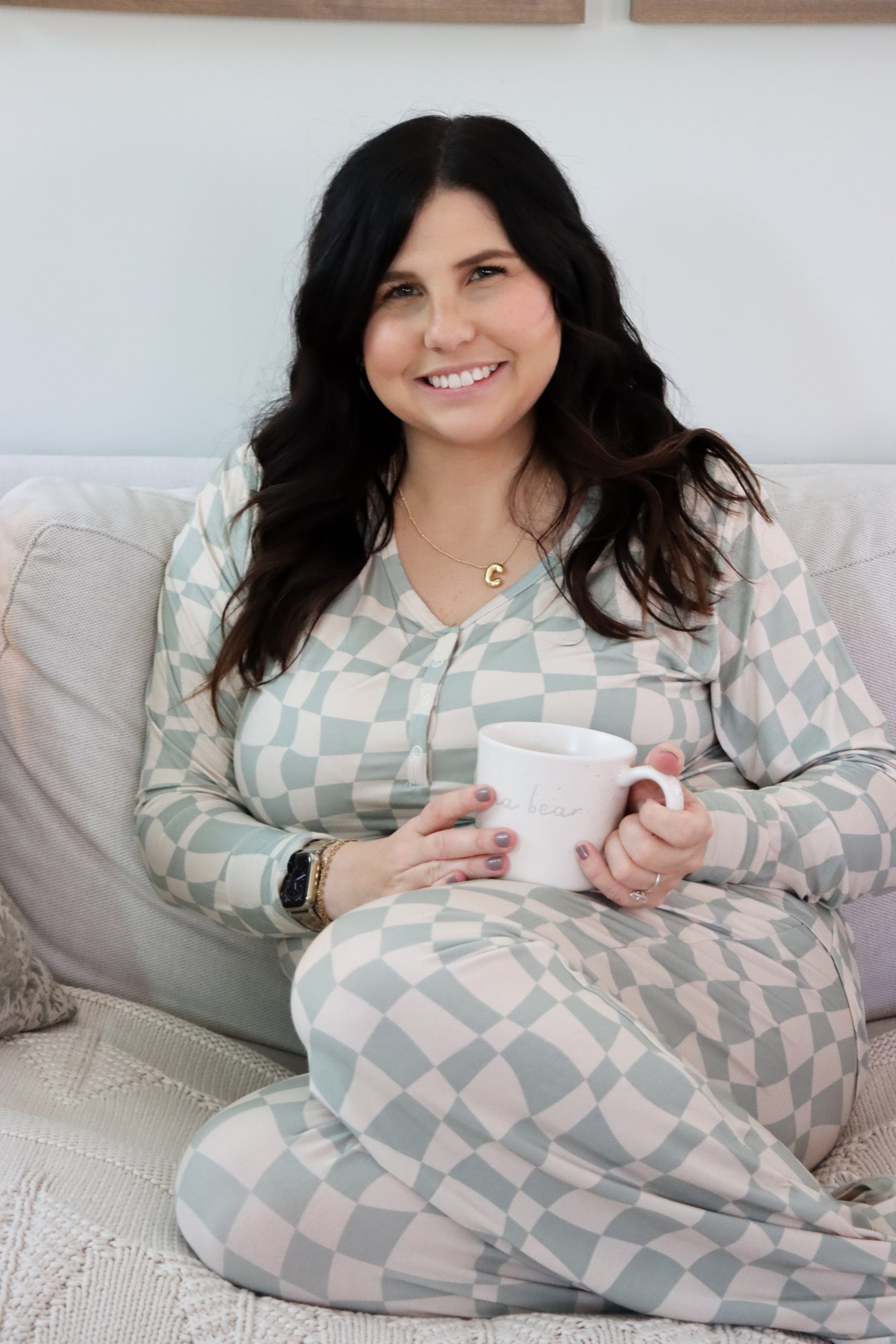 Ivy Wavy Checkers Women's Pajama Set