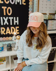 TEACH - Pink Vintage Trucker Hat