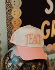 TEACH - Pink Vintage Trucker Hat