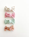 Light Sage Crepe Knot Bows