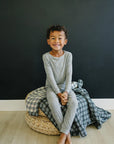 Vintage Plaid + Navy Plaid Muslin Quilt Mebie Baby