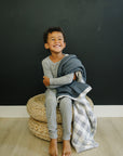 Coastal Plaid + Navy Muslin Quilt