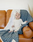 Navy Berry + Cream Berry Lace Muslin Quilt