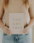 You Got This Fabric Journal