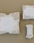 Taupe Rainbow Plush Blanket