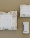 Taupe Rainbow Plush Blanket Mebie Baby