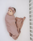 Dusty Rose Bamboo Head Wrap