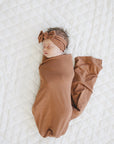 Rust Bamboo Hat OR Head Wrap Set