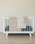 Smiley Taupe Plush Blanket Mebie Baby