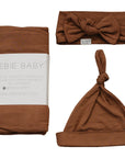 Rust Bamboo Hat OR Head Wrap Set