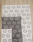 Charcoal Smiley Taupe Plush Blanket Mebie Baby