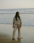 Women's Boxy Tee Lounge Set | Palm Tree