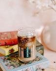 Book Lover Can Glass