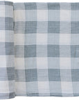Coastal Plaid Muslin Swaddle Blanket