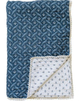 Navy Berry + Cream Berry Lace Twin Muslin Quilt