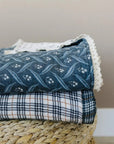 Vintage Plaid + Navy Plaid Twin Muslin Quilt Mebie Baby