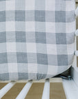Coastal Plaid Muslin Crib Sheet