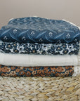 Navy Berry + Cream Berry Lace Muslin Quilt