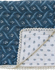Navy Berry + Cream Berry Lace Muslin Quilt